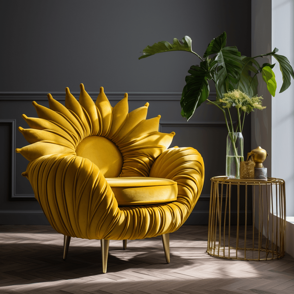 Sunflower-shaped sofa